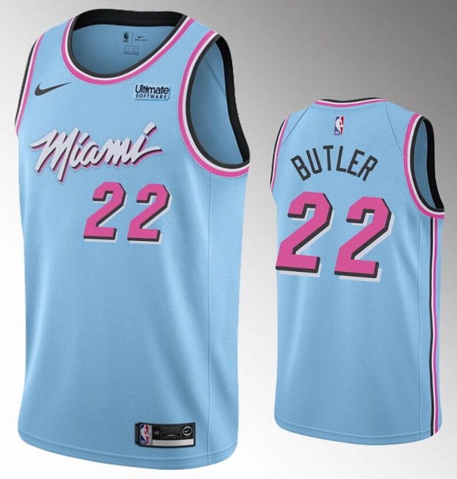 Youth Miami Heat #22 Jimmy Butler Blue Stitched Basketball Jersey
